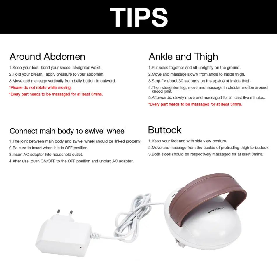 Electric Full Body Slimming Anti-Cellulite Massage Roller Sculpting Machine Massager Tool