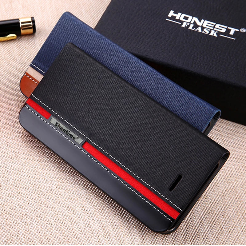 Stylish Leather and Silicone Phone Case for Microsoft Lumia 950 XL Flip Business Soft Protective Cover