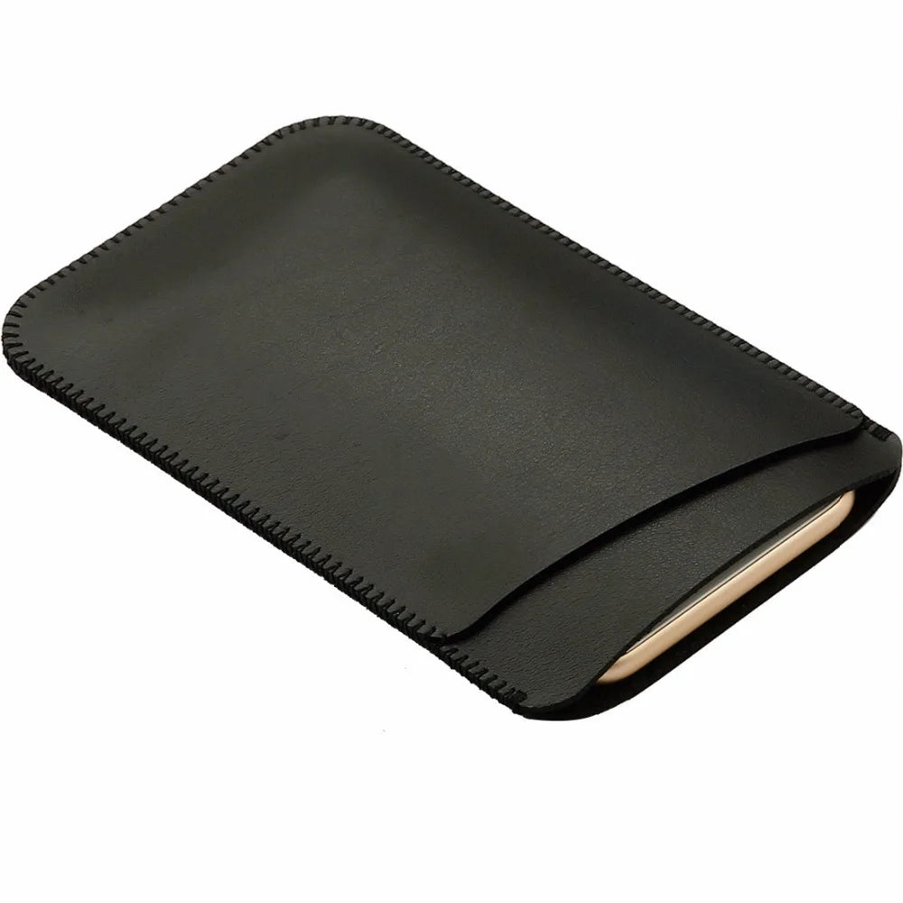 Luxury Leather Phone Sleeve Bag Case for Microsoft Lumia 650 Double Layer Microfiber Protective Cover Pouch