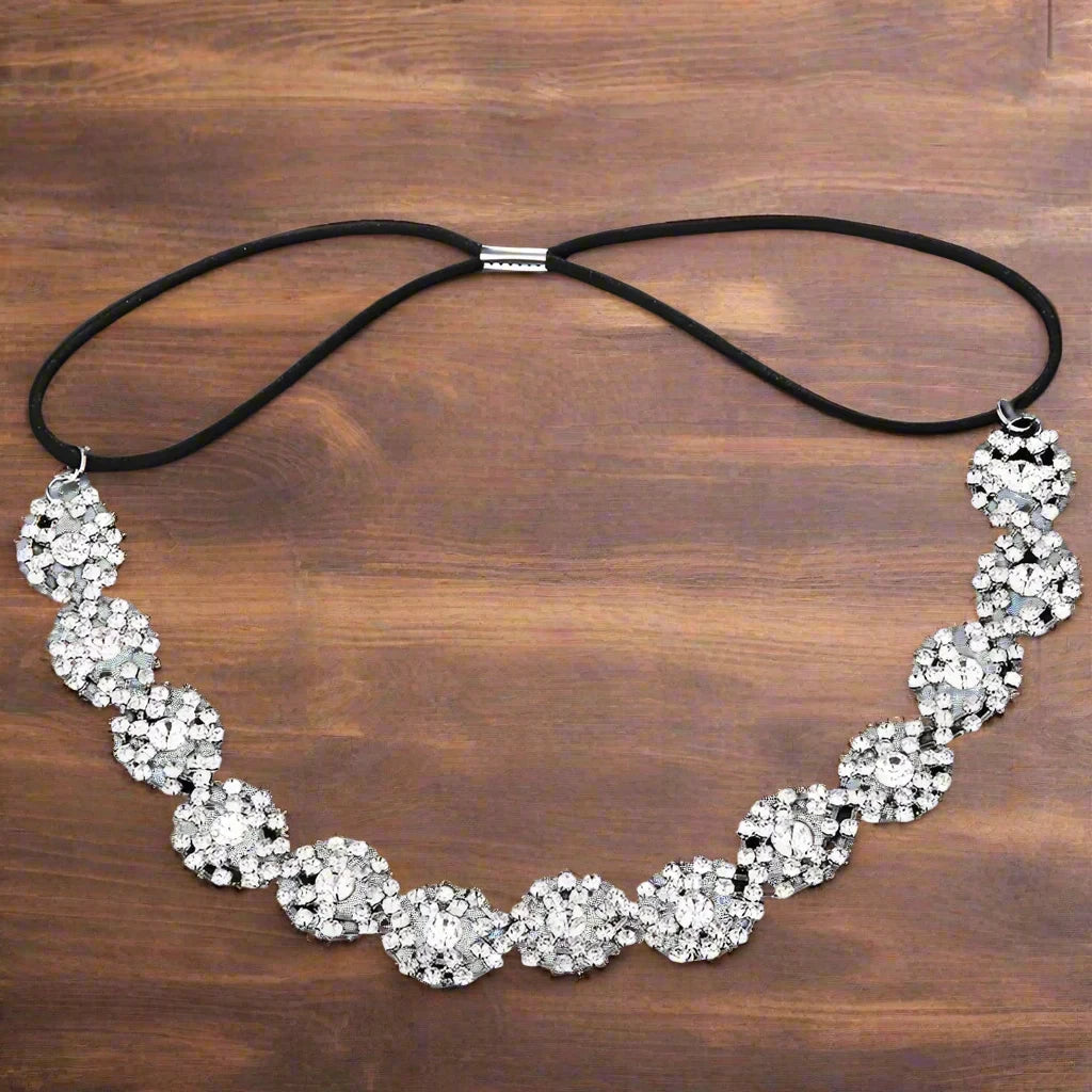 Elegant Elastic Crystals Headband for Women Girls Hairband Tiaras Hair Accessories Jewelry