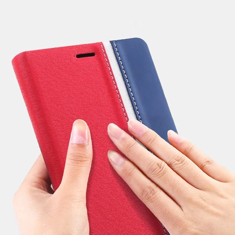 Stylish Leather and Silicone Phone Case for Microsoft Lumia 950 XL Flip Business Soft Protective Cover