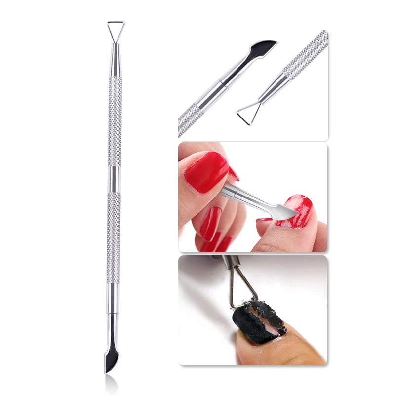Stainless Steel Nail Care Tools Cuticle Pusher Clippers Scraper Dead Skin Remover for Pedicure Manicure Nail Art Cleaner