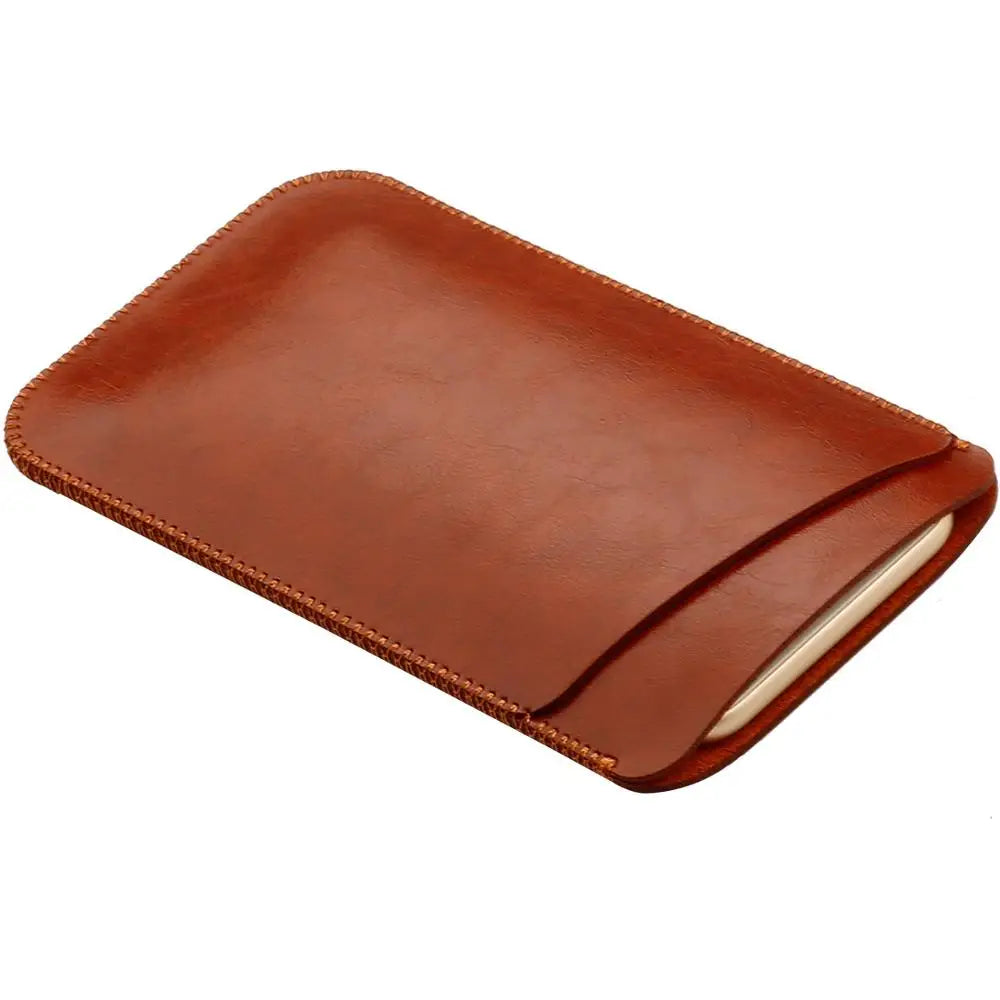 Luxury Leather Phone Sleeve Bag Case for Microsoft Lumia 650 Double Layer Microfiber Protective Cover Pouch