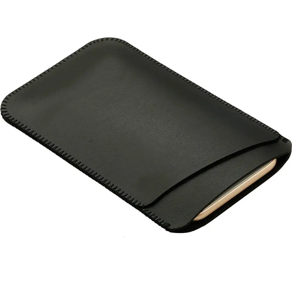 Luxury Leather Phone Sleeve Bag Case for Microsoft Lumia 650 Double Layer Microfiber Protective Cover Pouch