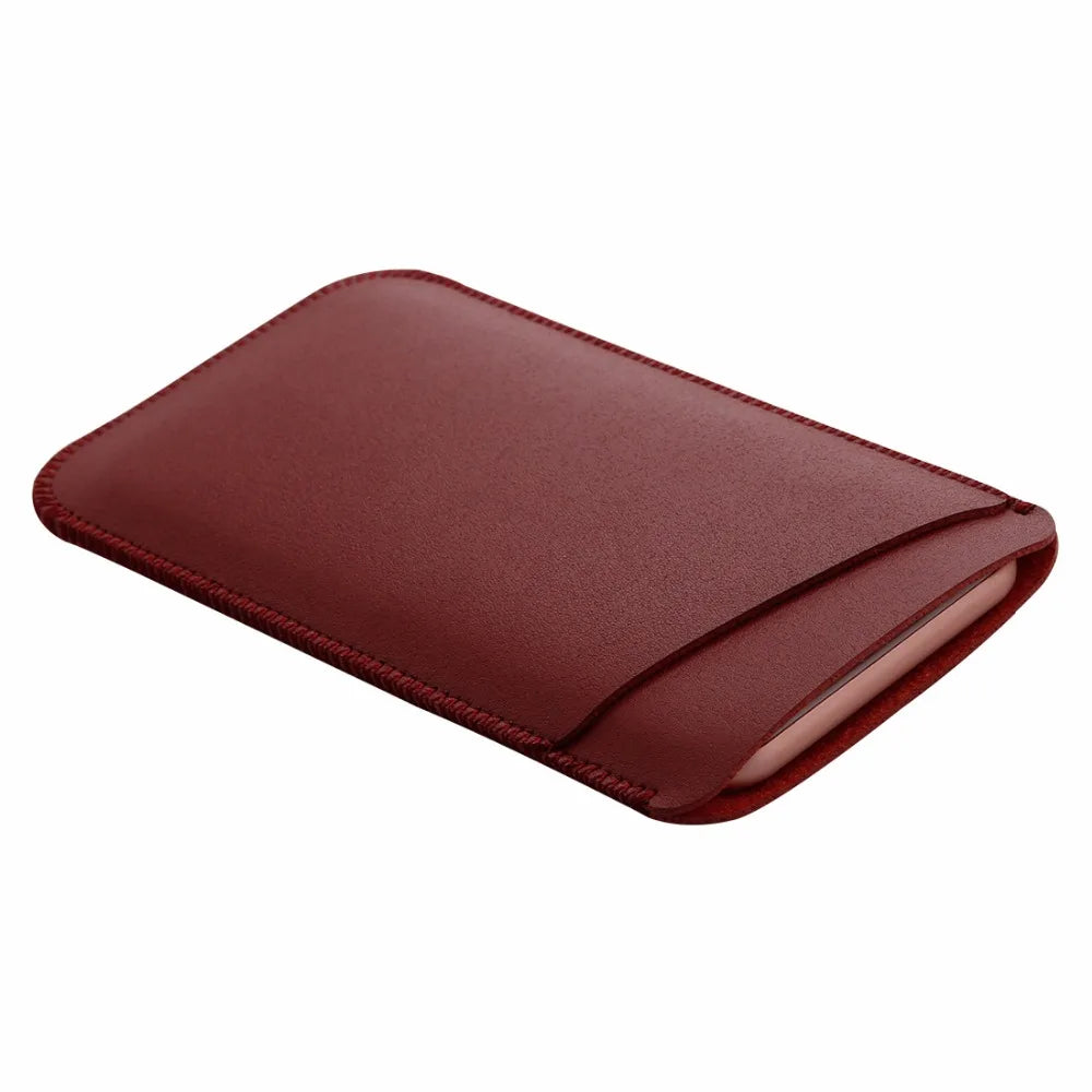 Luxury Leather Phone Sleeve Bag Case for Microsoft Lumia 650 Double Layer Microfiber Protective Cover Pouch