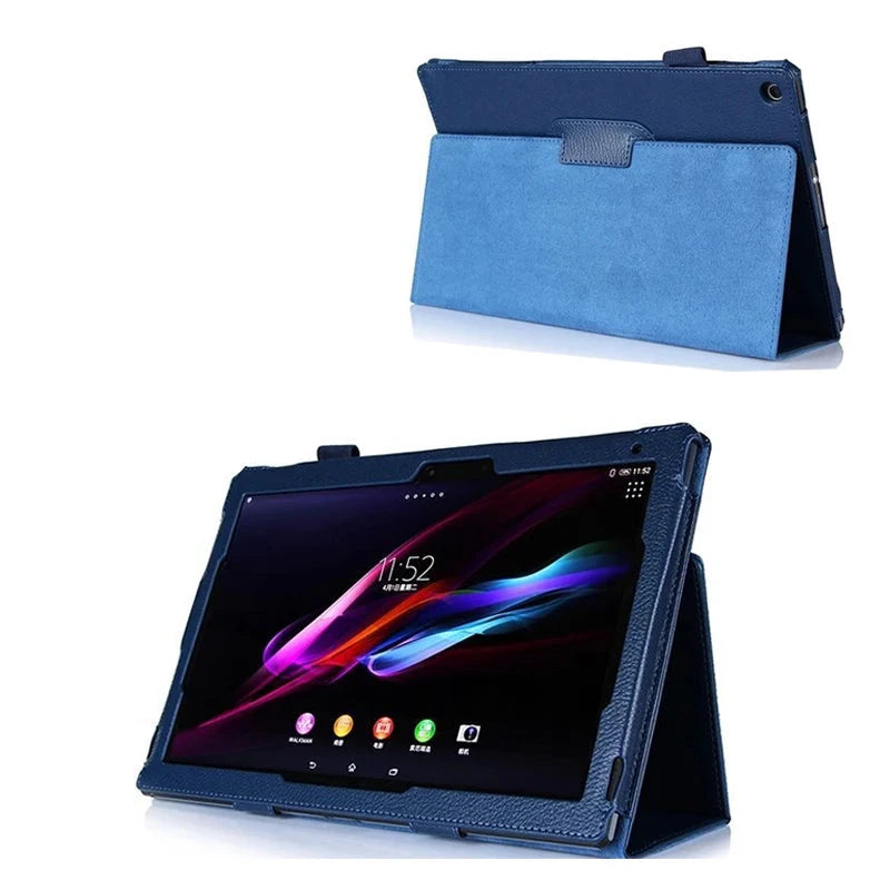 Protective Leather Case for Sony Xperia Z and Z2 10.1 inch Tablet Protective Cover Flip Stand