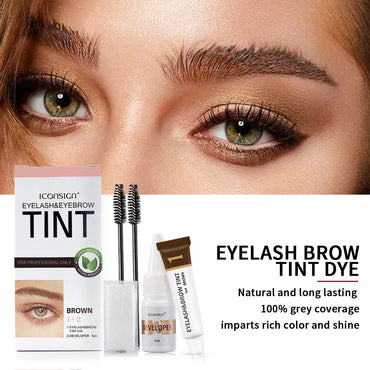 Natural Eyelash Eyebrow Dye Tint Kit Brow Enhancer Mascara Lift Tinting Eyes Makeup Tools