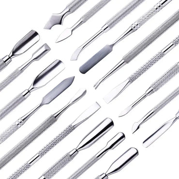 Stainless Steel Nail Care Tools Cuticle Pusher Clippers Scraper Dead Skin Remover for Pedicure Manicure Nail Art Cleaner