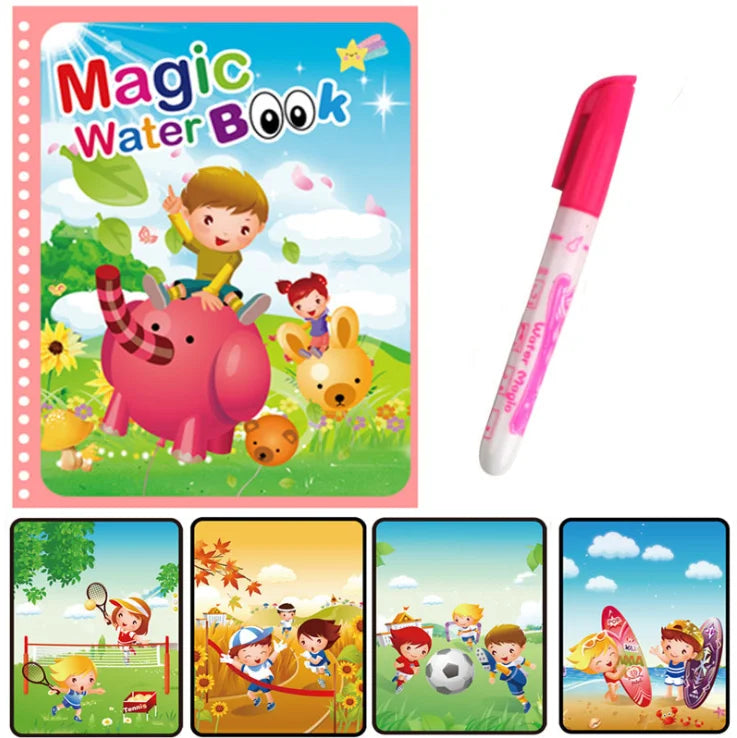 Reusable Magic Water Drawing Coloring Book for Kids Sensory Early Education Children Birthday Gift Repeated Use Toy