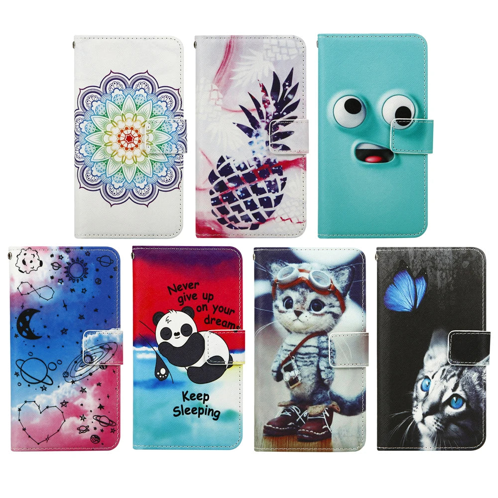 Fashion Leather Wallet Phone Case for Panasonic Eluga Ray U3 610 800 810 P110 Flip Beautiful Design Protective Cover