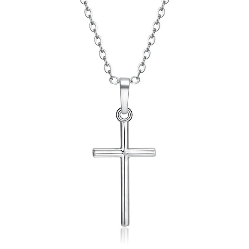 Luxury Crystal Cross Pendant Chain Necklace for Men and Women Fashion Jewelry Accessories