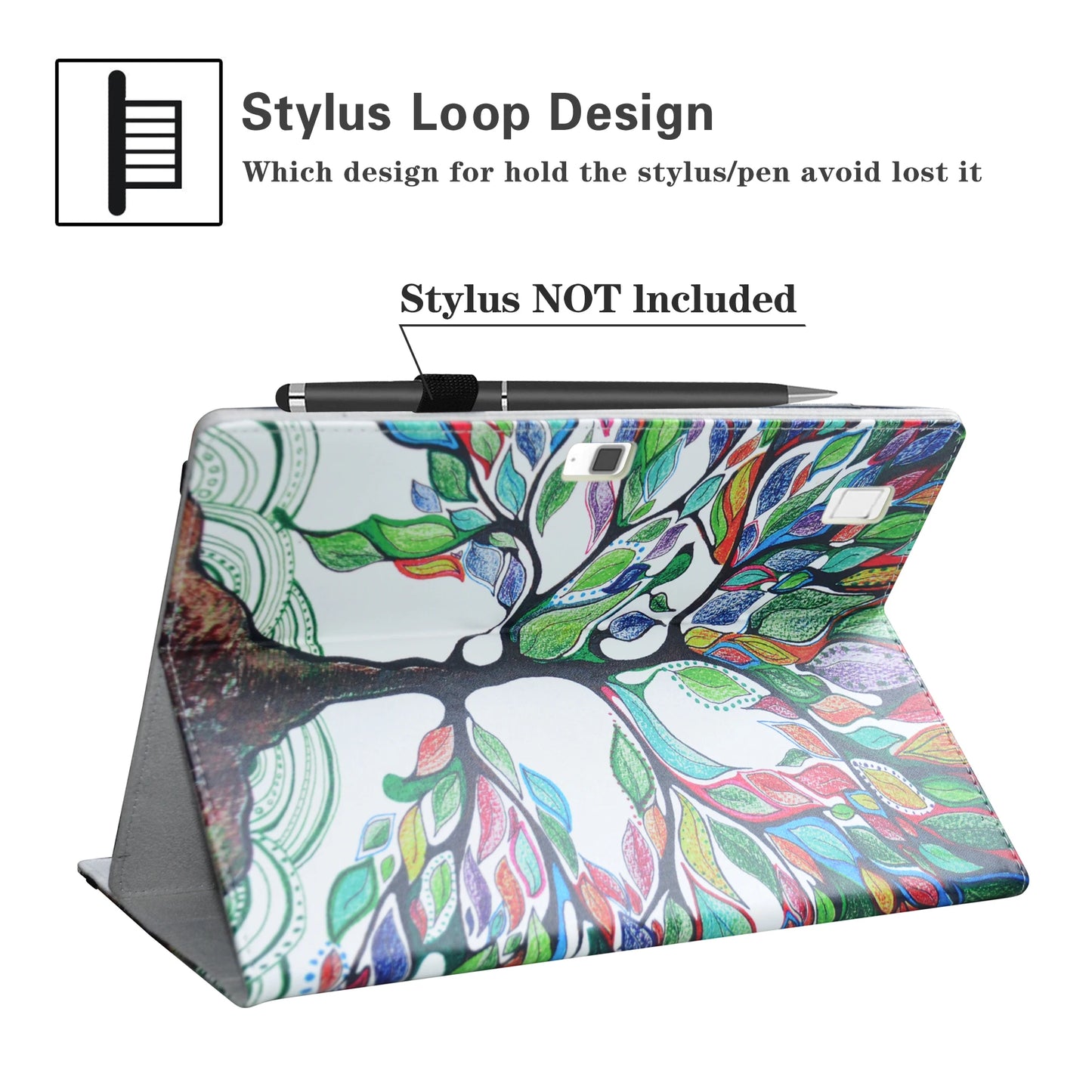 Stylish Detachable Folding Leather Case for HP Elite X2 G4 12.3" Inch Tablet Protective Shell with Elastic Closure