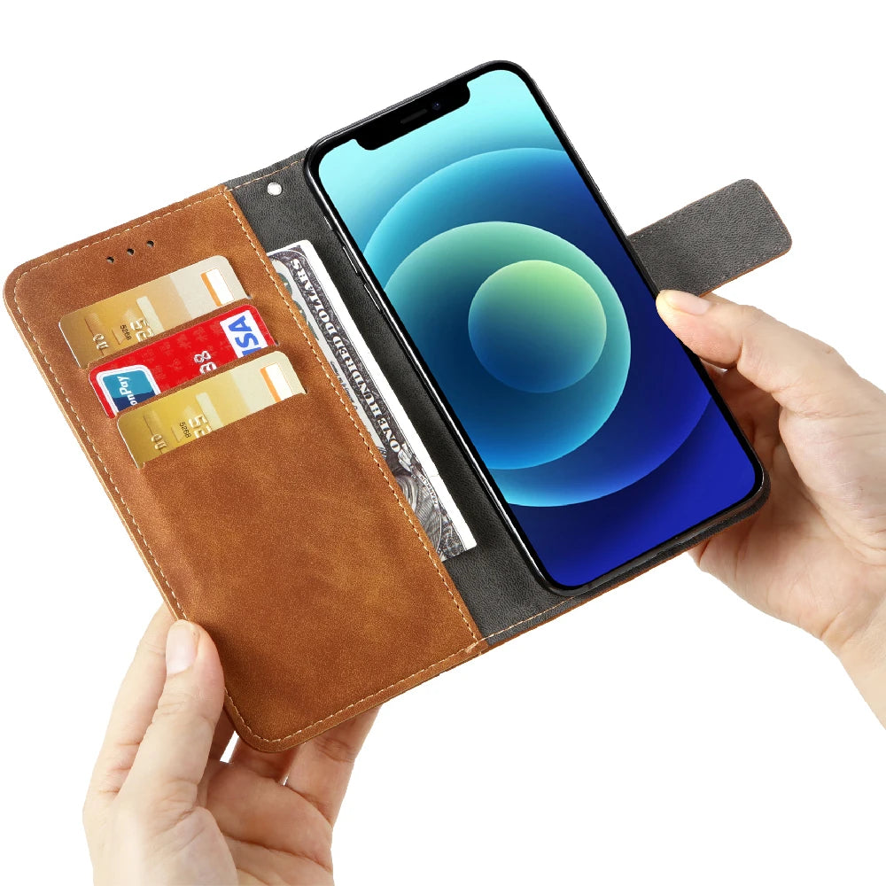 Elegant Leather Flip Phone Case for Panasonic for Panasonic P110 P101 P100 P95 P90 P85 Nxt P55 Max P9 P99 Eluga U3 A3 Pro A4 I7 Ray 810 800 610 Protective Stand Card Holder Wallet Cover