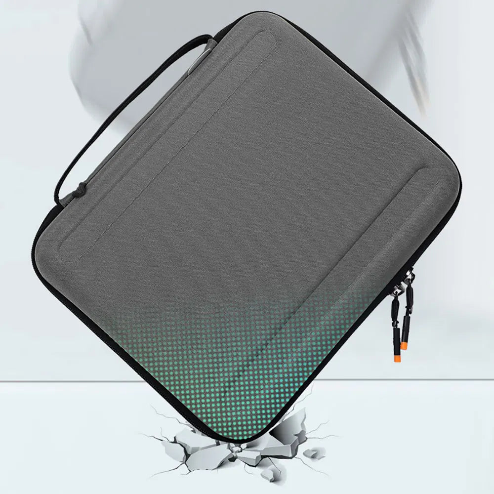 Shockproof EVA Tablet Bag Case for Apple iPad Pro 13 12.9, iPad Pro 11, iPad Air 13 11 6 5 4 3 and iPad Mini 6 5 4 Leather Hand Strap Tablet Protective Cover