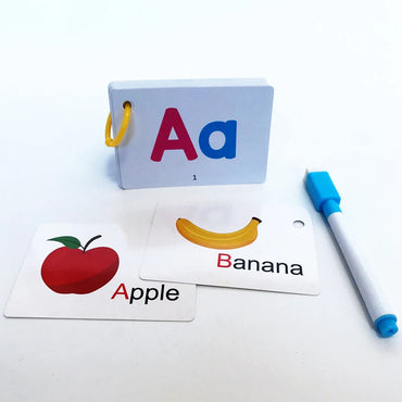 Scholastic Early Learners 27 First Words Flashcards Alphabet ABC Animal Cards with 1 Pen Educational Children Kids Toys