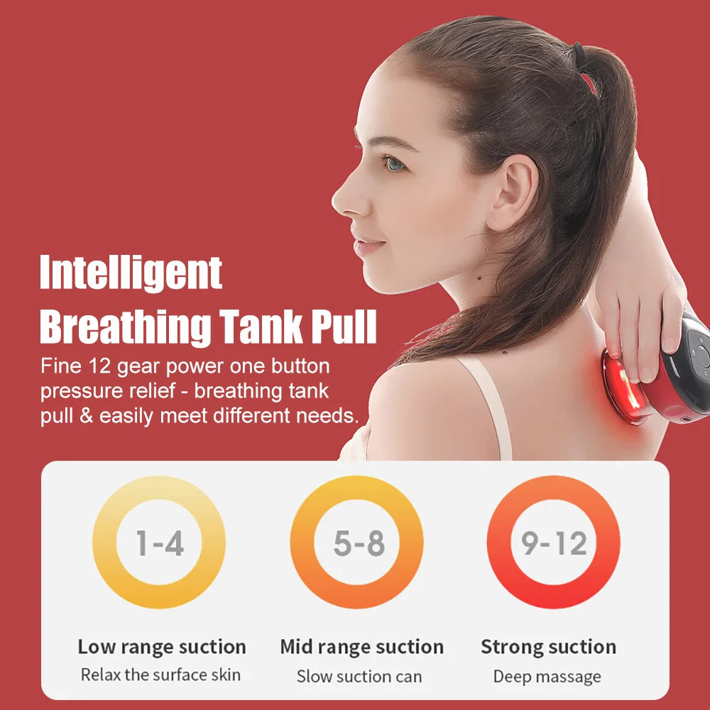 Adjustable Electric Cupping Therapy Massager Vacuum Suction Cups Therapy Guasha Massage Tool Muscle Stimulator