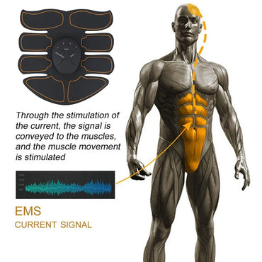 Wireless Electric Fitness Body Slimming Muscle Stimulator EMS Buttocks Hip Trainer Abdominal ABS Stimulator Massager
