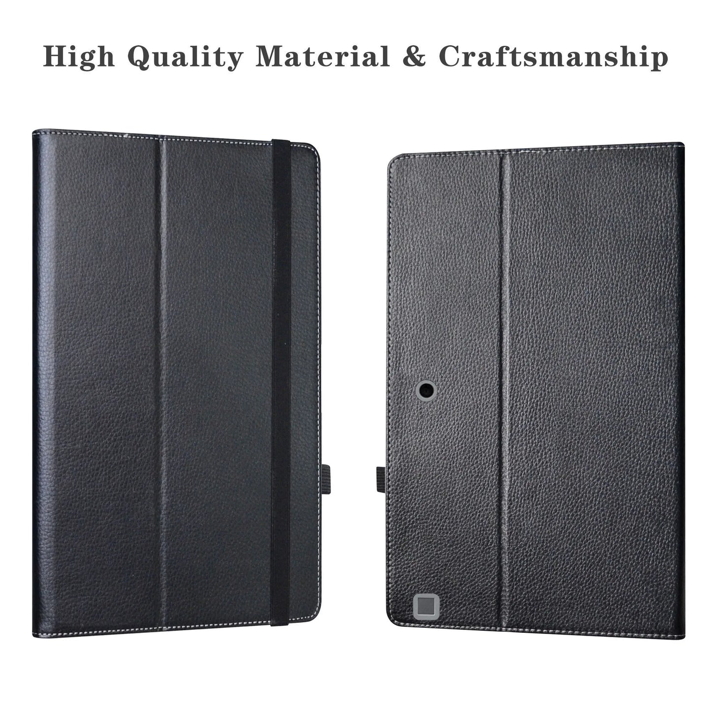 Luxury Folding Stand Case for Dell Latitude 7200 2-in-1 12.3" Tablet Protective Cover with Elastic Closure