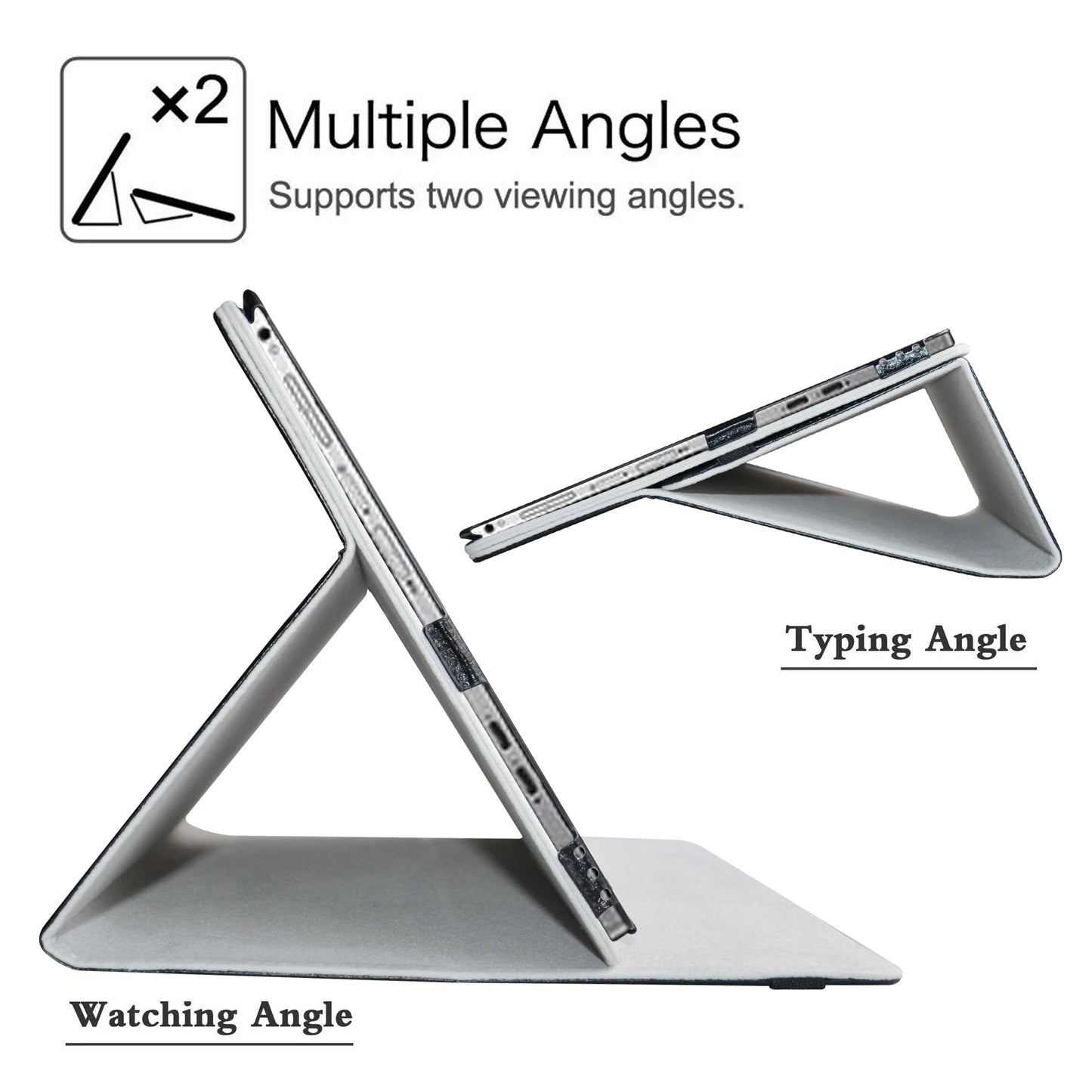 Luxury Folding Stand Case for Dell Latitude 7200 2-in-1 12.3" Tablet Protective Cover with Elastic Closure