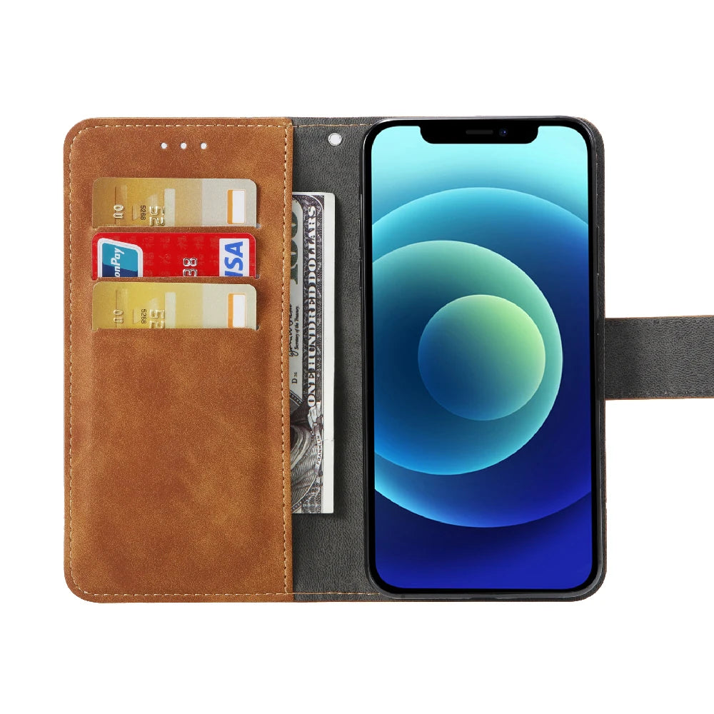 Deluxe Leather Wallet Phone Case for Microsoft Lumia 950 XL 650 640 550 535 540 430 Multiple Card Slots Stand Function Protective Cover