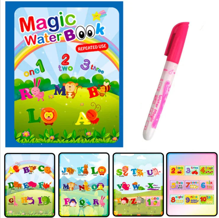 Reusable Magic Water Drawing Coloring Book for Kids Sensory Early Education Children Birthday Gift Repeated Use Toy