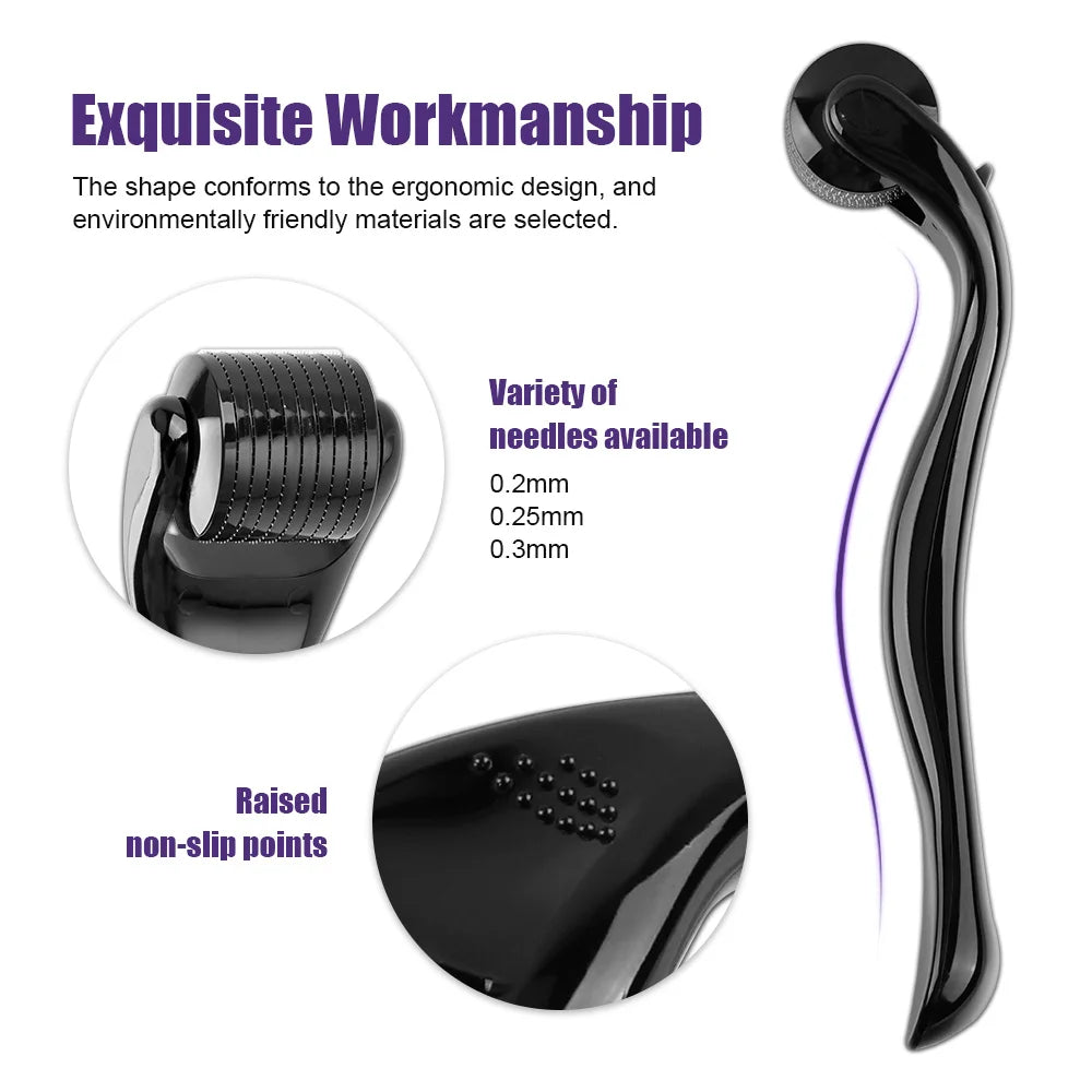 Beard Growth Derma Roller for Men Nourishing Beard Anti Hair Loss Microneedle Roller Hair Growth Enhancer