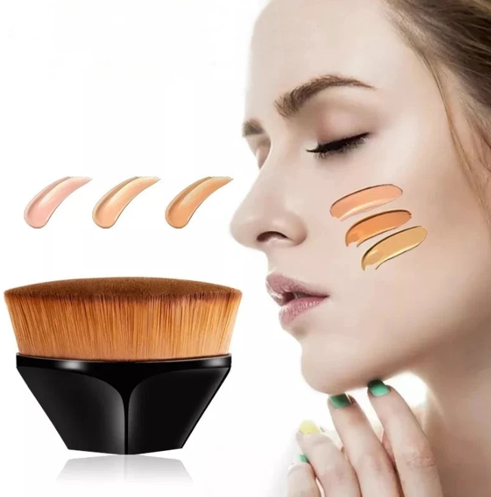 Soft Kabuki Makeup Brush for Liquid, Powder and Cream Foundation Flawless Makeup Six Corners Brush Cosmetic Synthetic Makeup Accessories