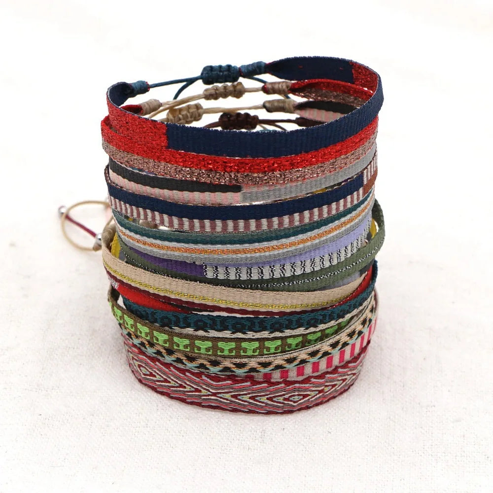 Handwoven Boho Hippie Braided Bracelets for Women Men Friendship Wristband Jewelry