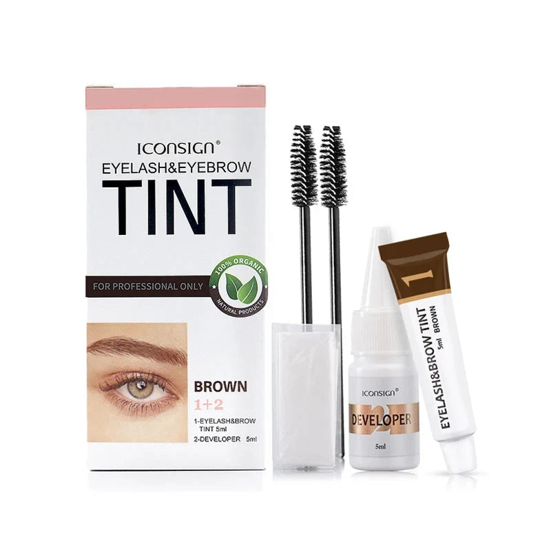 Natural Eyelash Eyebrow Dye Tint Kit Brow Enhancer Mascara Lift Tinting Eyes Makeup Tools