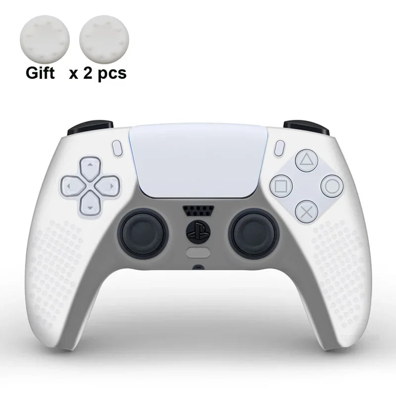 Anti-slip Silicone Protective Cover Skins Compatible with Sony Playstation 5 Controller Slim Gamepad PS5 Case Thumb Grips Accessories