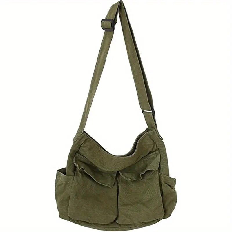 Modern Large Capacity Canvas Women's Satchel Shoulder Handbag Casual Messenger Crossbody Bags