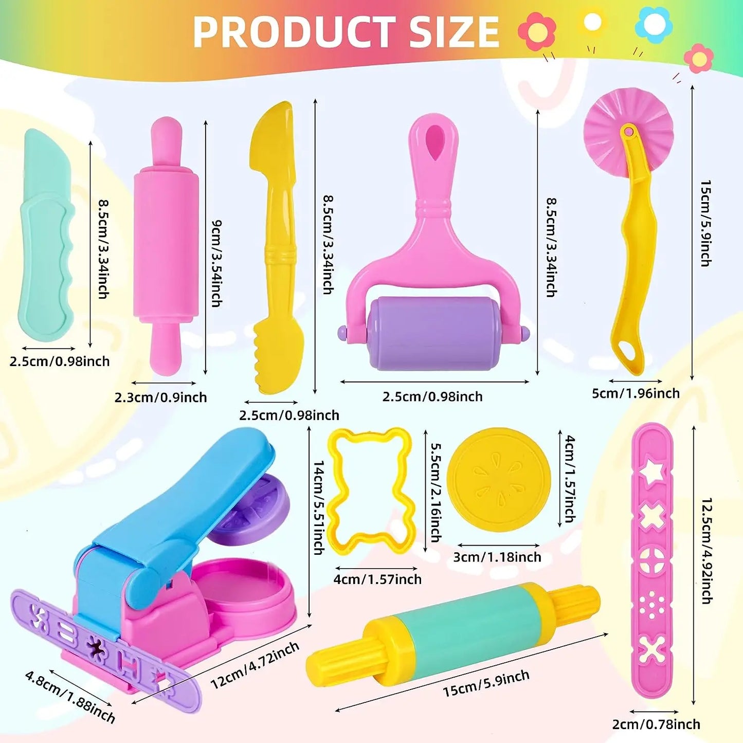Children DIY Play Dough Plasticine Mold Modeling Clay Accessories Tool Kit Plastic Set Knife Molds Kids Educational Toys