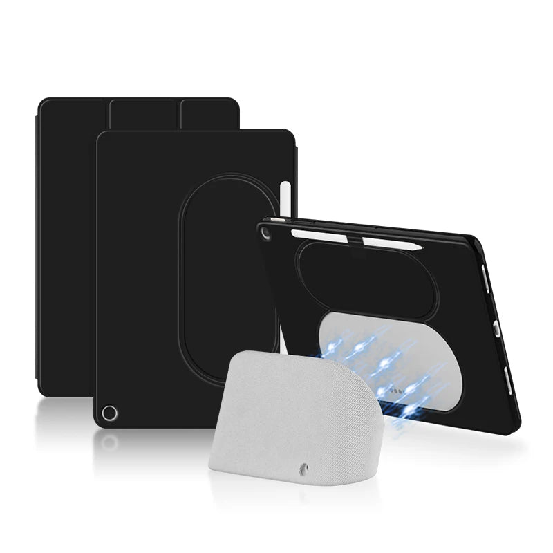 Protective TPU Leather Shell Case for Google Pixel Tablet 11 inch Shockproof Smart Cover Compatible with Charging Speaker Base