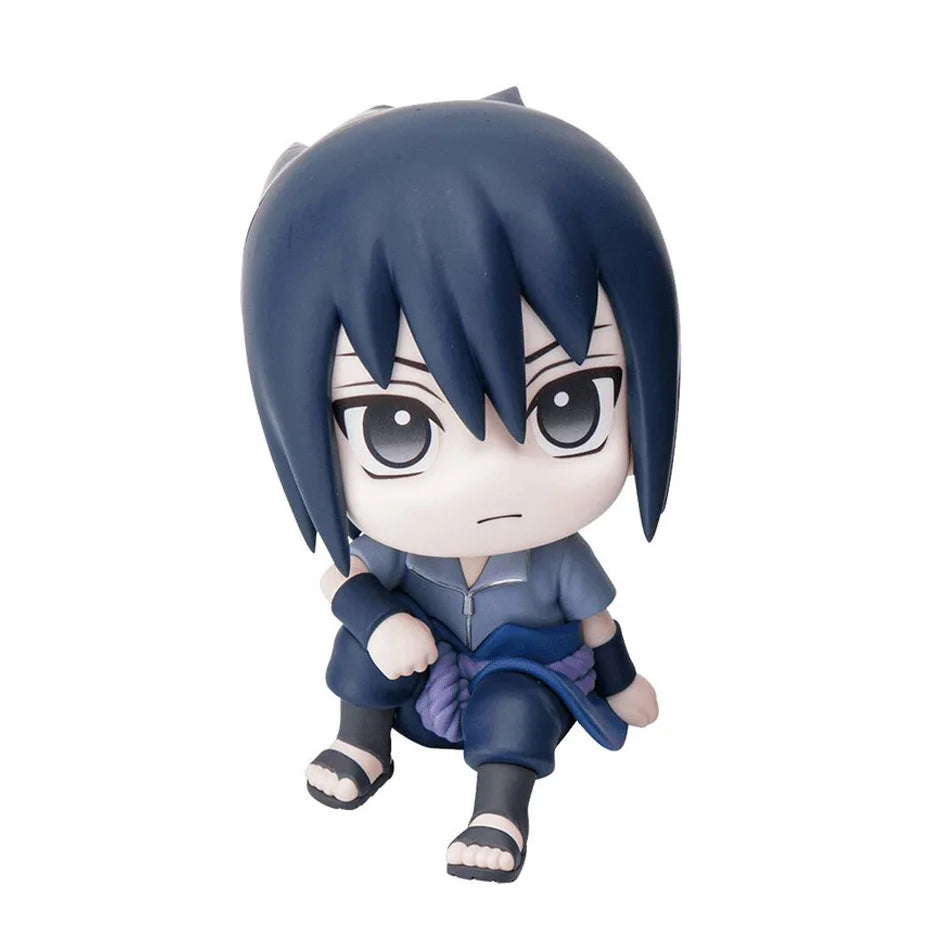 Anime Action Figure Naruto Kakashi Q Version Kawaii Sasuke Itachi Figurine Car Decoration Collection Model Toy 9cm