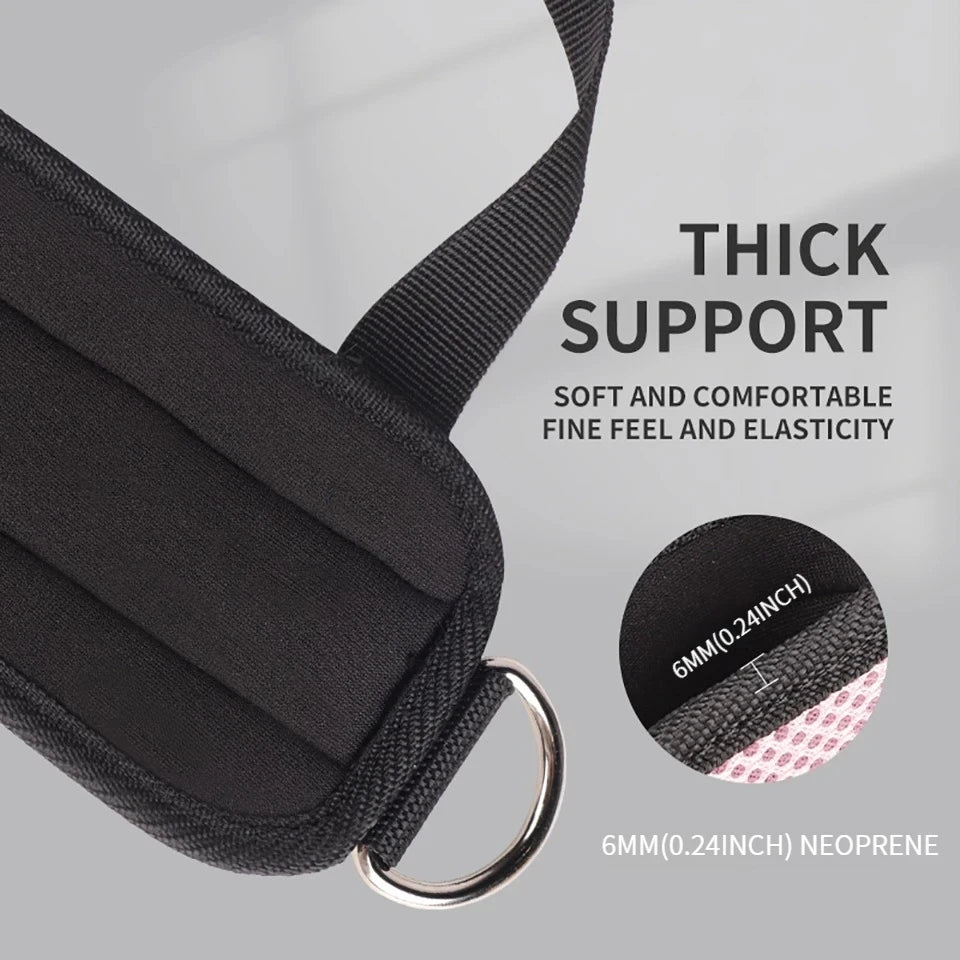 Fitness Padded Ankle Straps Cuffs for Cable Machines Leg Exercise Workouts Fully Adjustable and Breathable