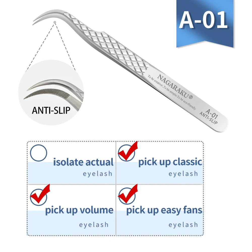 Stainless Steel Eyelashes Extension Eyebrow Tweezers Makeup Stainless Steel Eyelash Accurate Clip