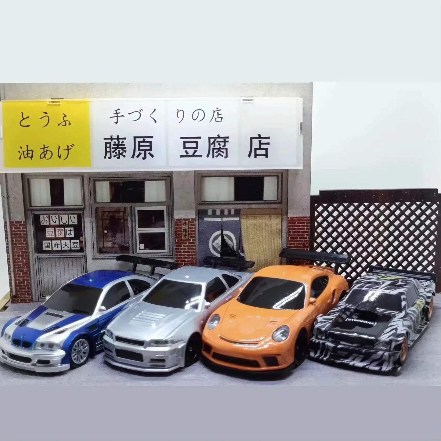 High Speed Mini Drift RC 4WD Remote Control Car Four Wheel Drive 2.4G Radio Controlled 1/43 Scale Porsche BMW Nissan GTR Mustang Racing Model  Boy Toy Gift