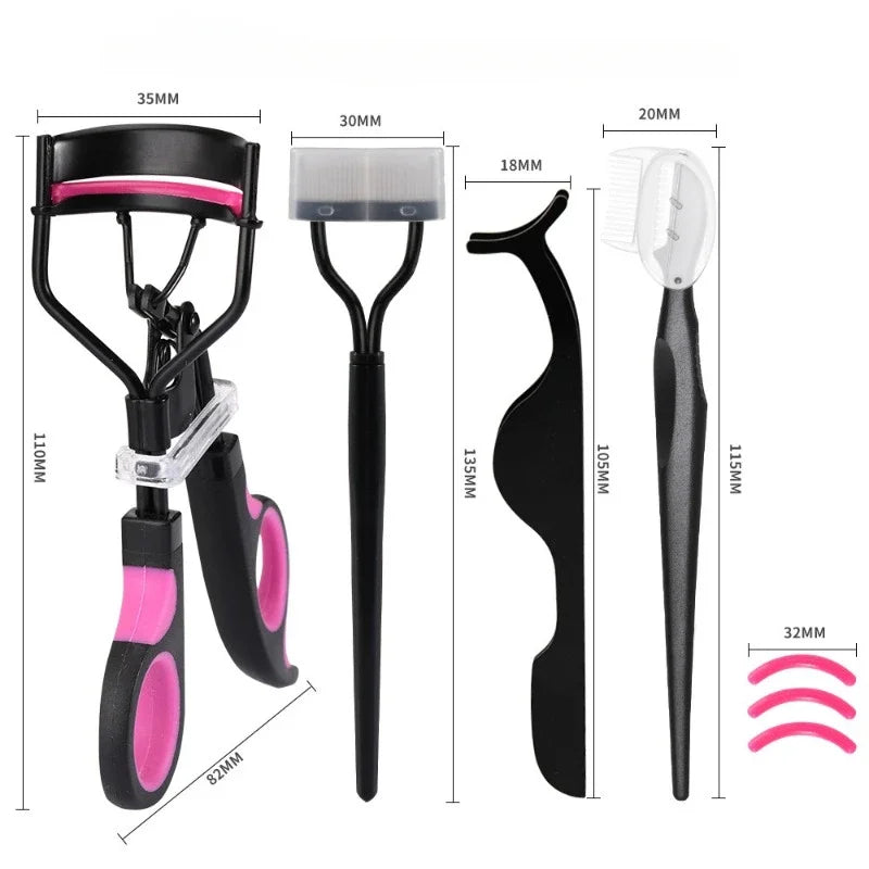 Eyelash Curler Tools Set Stainless Steel Cosmetic Makeup Curling Styling