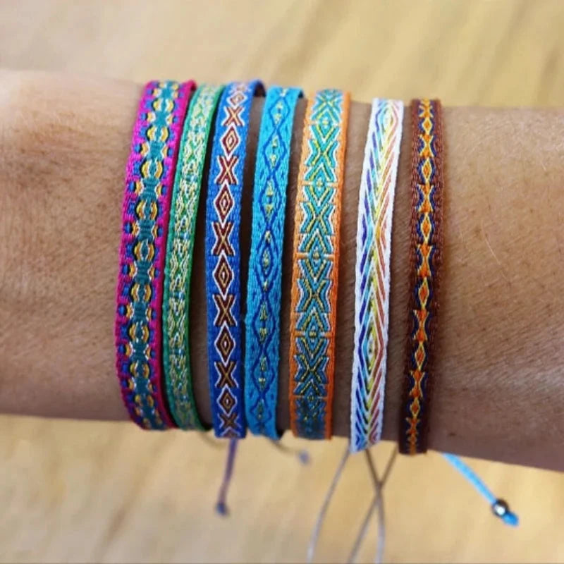 Handwoven Boho Hippie Braided Bracelets for Women Men Friendship Wristband Jewelry