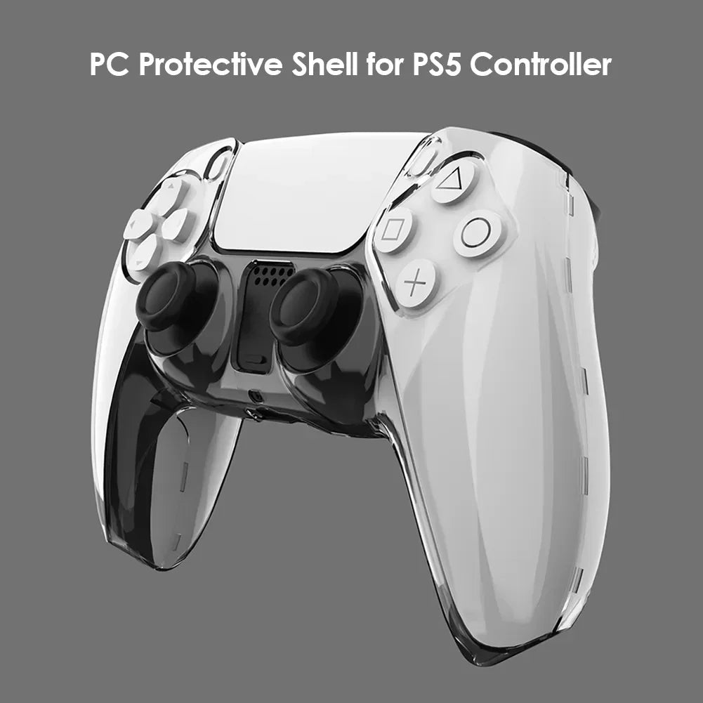 Ultra Slim Transparent Plastic Protector Case Cover Compatible with Sony Playstation 5 PS5 DualSense Controller Gamepad Clear Game Accessories