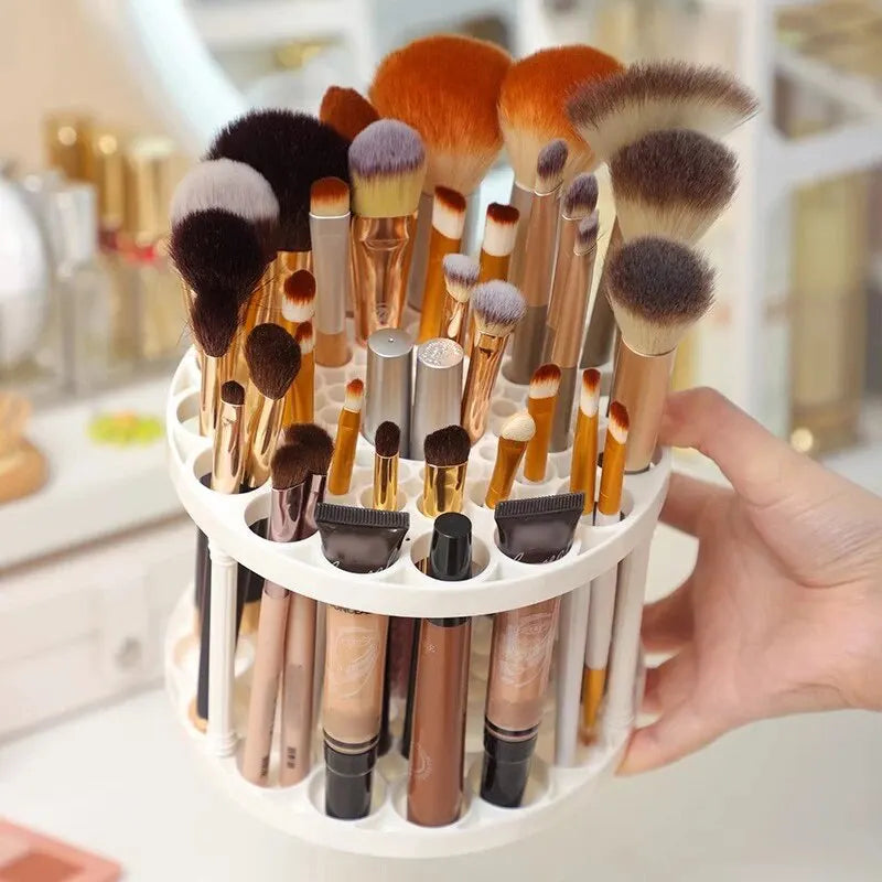Cosmetics Makeup Brush Storage Rack Desktop Oraganizer Lipstick Makeup Brush Holder Dressing Table Sorting Storage Box