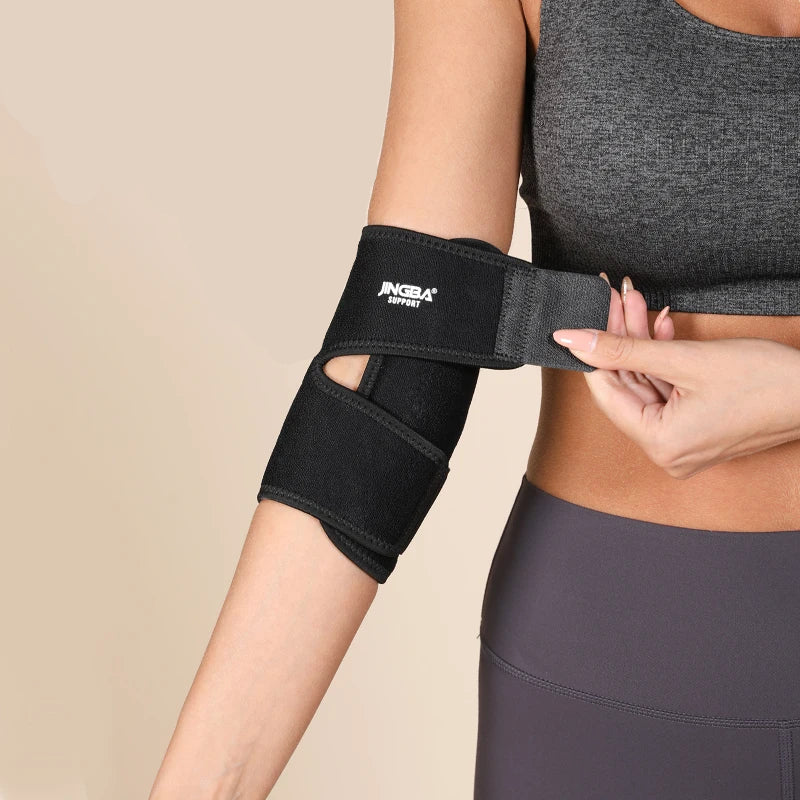 Comfortable Neoprene Elbow Support Strap for Men and Women - Adjustable Sports Fitness Brace Protector