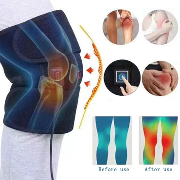 Electric Heating Knee Pad Protection Joint Care Device with One Click Adjustment Three Temperature Levels