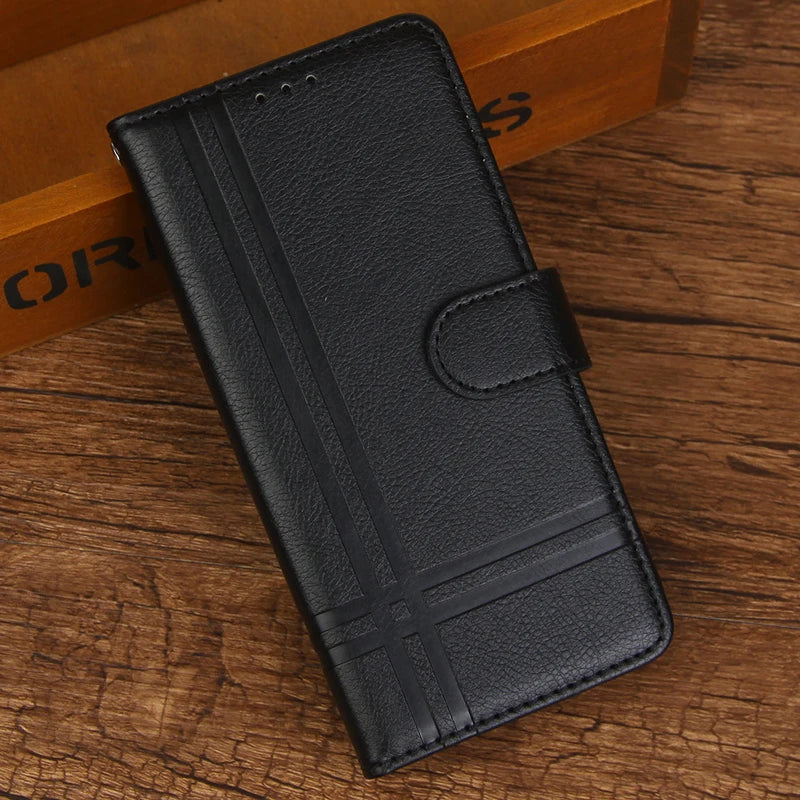 Deluxe Leather Wallet Phone Case for Lenovo Moto ThinkPhone Multiple Card Slots Stand Function Protective Cover