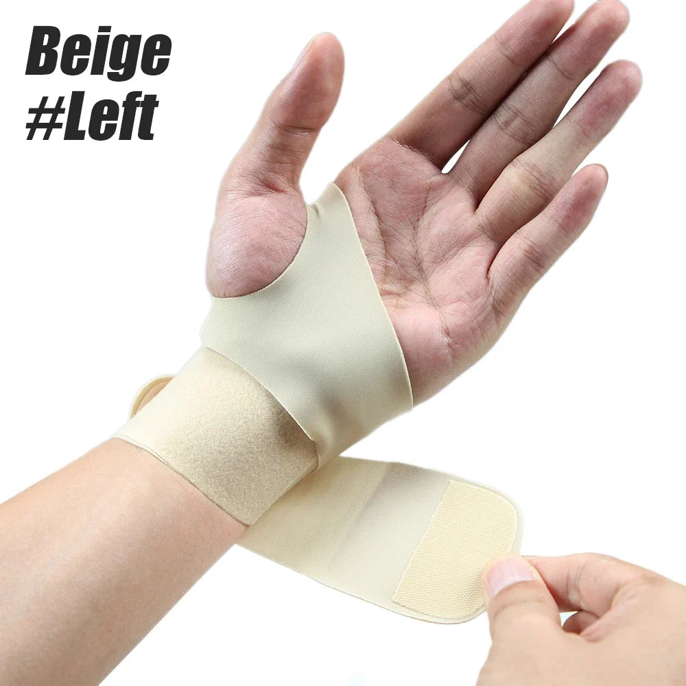 Compression Wrist Strap Wraps Brace for Tendonitis Support and Carpal Tunnel Arthritis - Sprained Pain Protection Sleeve Compression Stabilizer