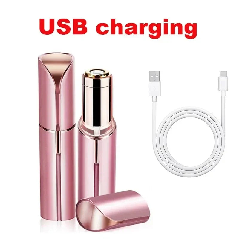 Mini Portable Lipstick Shaped Women's Electric Hair Removal Epilator Trimmer Painless Facial Shaver Small Personal Care Accessories