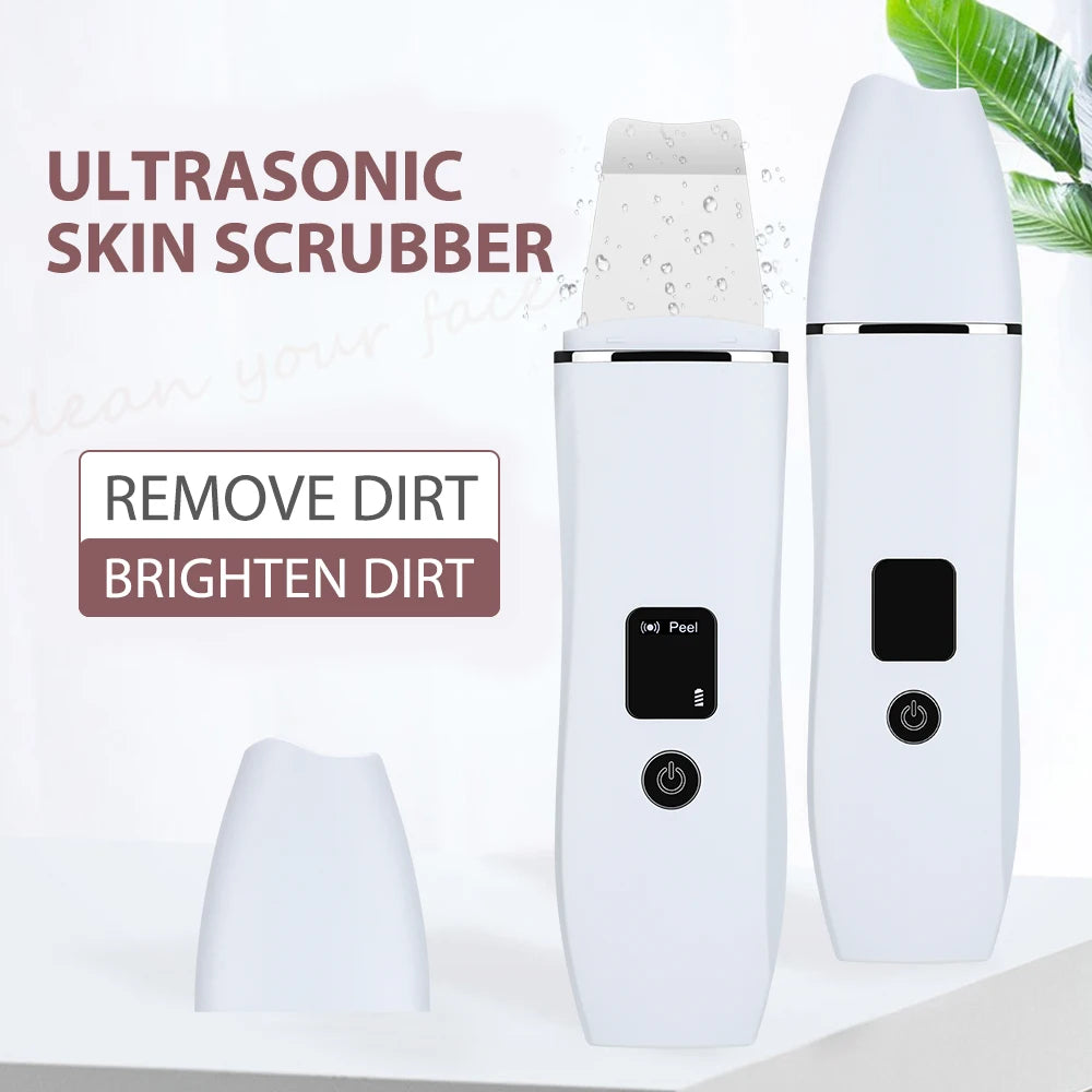 Ultrasonic Ion Deep Face Cleaning Skin Scrubber Blackhead Remover Acne Pore Cleaner Facial Shovel Beauty Tool