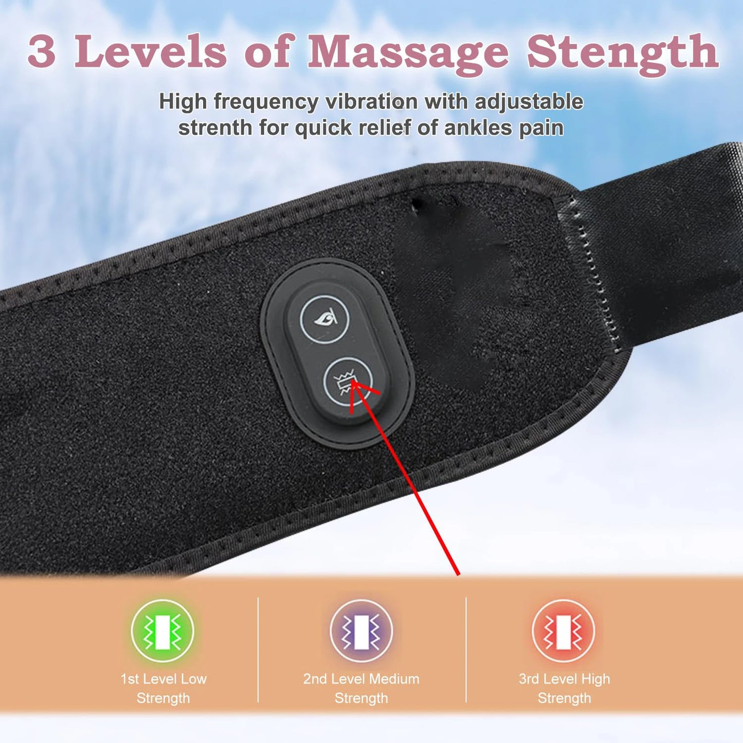 Rheumatism Tendonitis Relief Electric Heated Vibrating Wrist Support Brace Strap Multi Level Temperature Control Wrist Warmer Injury Relief