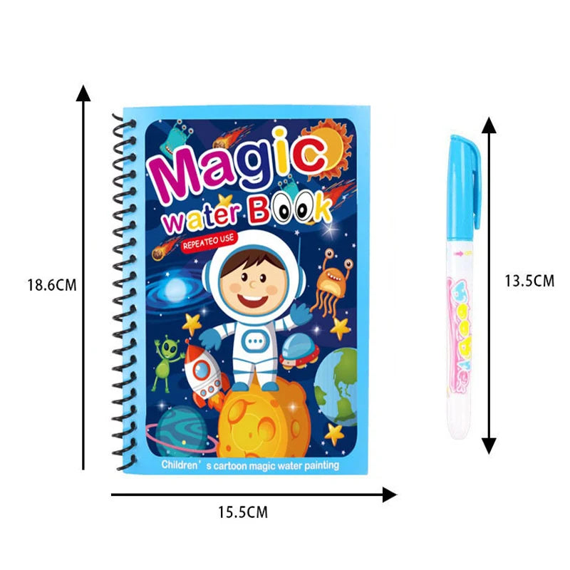 Reusable Magic Water Drawing Coloring Book for Kids Sensory Early Education Children Birthday Gift Repeated Use Toy