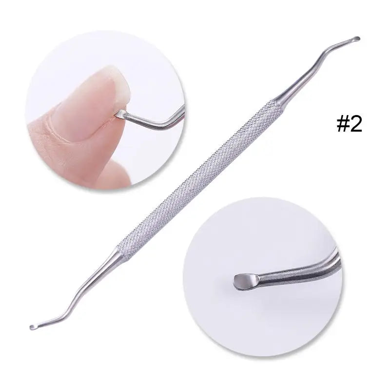Stainless Steel Nail Care Tools Cuticle Pusher Clippers Scraper Dead Skin Remover for Pedicure Manicure Nail Art Cleaner